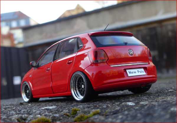 1:18 VW Polo 6R NEW 2010 RED Edition + BBS RS Alufelgen = RAR